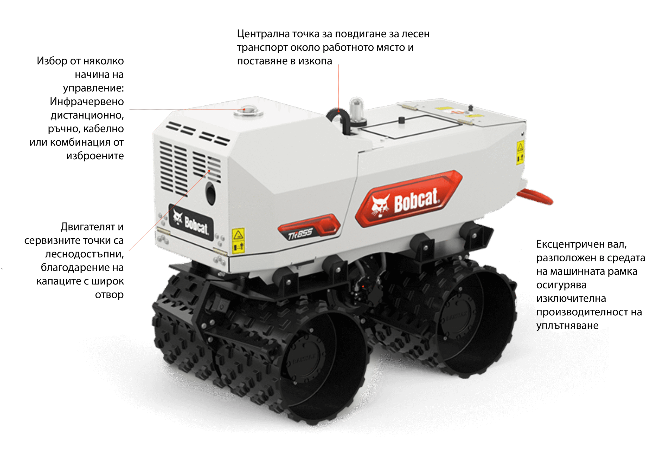 траншеен валяк bobcat TR85 описание